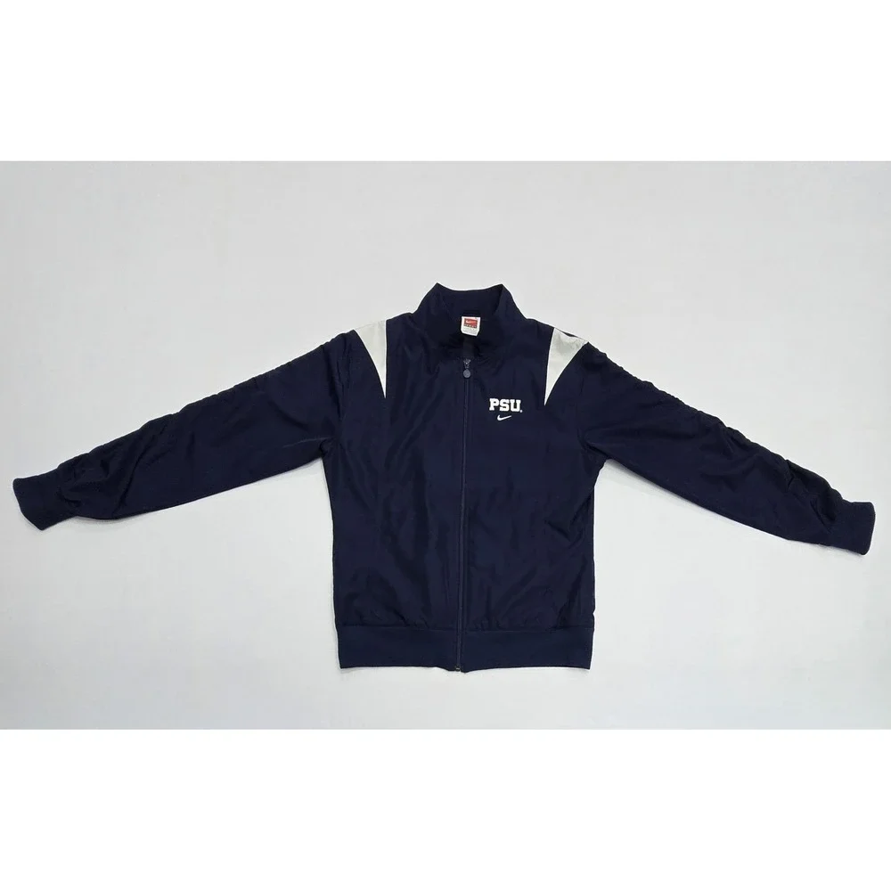 Nike Penn State PSU Nittany Lions Youth Large Track Jacket Navy Blue Full Zip